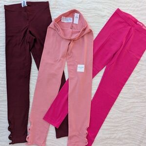 Stylish Kids Leggings Set - Pink and Brown